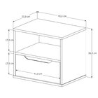 Cabeceira Ripada Maracá Queen 215cm Mdf/mdp Com 1 Mesa De Cab