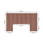 Cabeceira Ripada em MDF 240x135cm Carvalho York Premium Moldurama