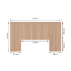 Cabeceira Ripada em MDF 240x135cm Roble Natural Premium Moldurama