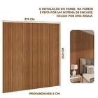 Cabeceira Ripada Para Cama King 220 Cm X 250 Cm Mdf E Mdp Nat