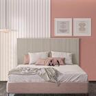 Cabeceira Ripada Queen 162cm Off White Pipa 1.6 Linea Brasil