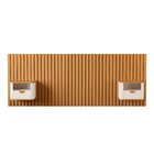 Cabeceira Ripada Queen Com 2 Mesas De Cabeceira Curva Buriti