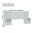 Cabeceira Ripada Regulável Para Casal Queen King Branco Fosco