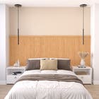 Cabeceira Ripada em MDF 240x135cm Freijó Premium Moldurama
