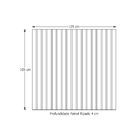 Cabeceira Ripado Maracá 109cm Para Cama De Solteiro Nature -