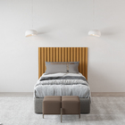 Cabeceira Ripado Maracá 109cm Para Cama De Solteiro Nature -