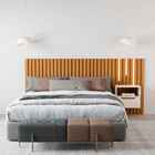 Cabeceira Ripado Para Cama De Casal/queen Maracá Nature Com M