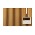 Cabeceira Ripado Para Cama De Solteiro Maracá Nature Com Mesa