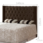 Cabeceira Riviera Casal 140 cm Marrom