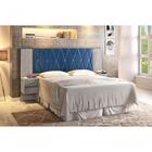 Cabeceira Roger Regulável Ártico E Azul