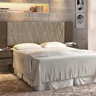 Cabeceira Roger Regulável Mocaccino E Bege