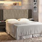 Cabeceira Roger Regulável Nogal E Bege