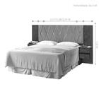 Cabeceira Roger Regulável Nogal E Marrom