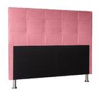 Cabeceira Roma 1,40 Cm Cama Box Casal Suede Rosa
