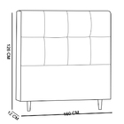 Cabeceira Roma Para Cama Box Queen 160 Cm Corino Bege I02 - D