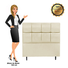 Cabeceira Roma Para Cama Box Queen 160 Cm Corino Bege I02 - D