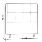 Cabeceira Roma Para Cama Box Queen 160 Cm Suede I02 - D'rossi