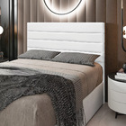 Cabeceira Rubi Para Cama Box Casal 140 Cm Corino Branco M11 -