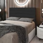 Cabeceira Rubi Para Cama Box Casal 140 Cm Corino Preto - D'ro