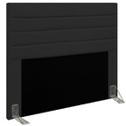 Cabeceira Rubi Para Cama Box Queen 160 Cm Corino Preto - D'ro