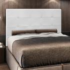 Cabeceira Safira Para Cama Box Casal 140 Cm Corino Branco - D