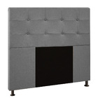 Cabeceira Safira Para Cama Box Casal 140 Cm Linho Cinza - D'r
