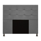 Cabeceira Safira Para Cama Box Casal 140 Cm Linho Cinza - D'r