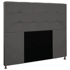 Cabeceira Safira Para Cama Box Casal 140 Cm Suede Grafite - D
