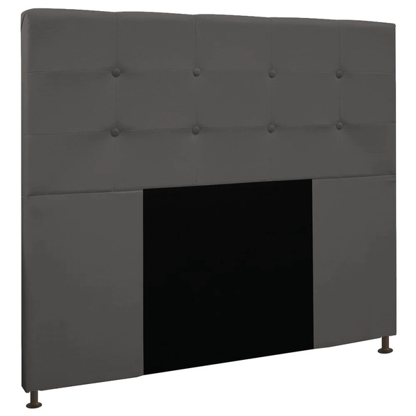 Cabeceira Safira Para Cama Box Casal 140 Cm Suede Grafite - D