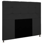 Cabeceira Safira Para Cama Box King 195 Cm Suede Preto - D'ro