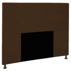 Cabeceira Safira Para Cama Box Queen 160 Cm Corino Marrom - D