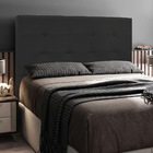 Cabeceira Safira Para Cama Box Queen 160 Cm Suede Preto - D'r