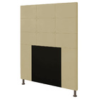 Cabeceira Safira Para Cama Box Solteiro 90 Cm Corino Bege - D