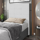 Cabeceira Safira Para Cama Box Solteiro 90 Cm Corino Branco -
