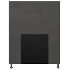 Cabeceira Safira Para Cama Box Solteiro 90 Cm Suede Grafite -