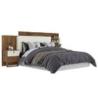 Cabeceira Santorini Mdf Móveis Europa Braúna/off White