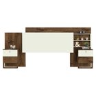 Cabeceira Santorini Mdf Móveis Europa Braúna/off White