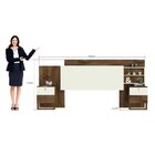 Cabeceira Santorini Mdf Móveis Europa Braúna/off White