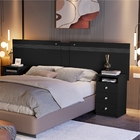 Cabeceira Saphira Box Casal Regulável Preto
