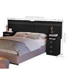 Cabeceira Saphira Box Casal Regulável Preto