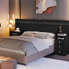 Cabeceira Saphira Box Casal Regulável Preto