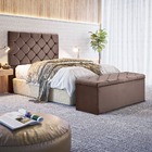 Cabeceira Sauron Solteiro Veludo Marrom 90cm Bnn Decor