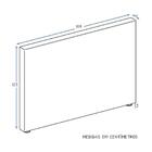 Cabeceira Sena Veluto Cinza King (12x188x125) - Revestida Em