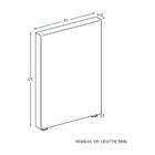 Cabeceira Sena Veluto Marrom Solteiro (12x90x125) - Revestida