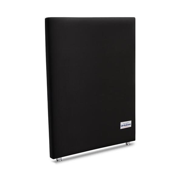 Cabeceira Sena Veluto Preto Solteiro (12x90x125) - Revestida