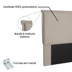 Cabeceira Sicília De King 195 Cm Suede Bege - Nexta Casa
