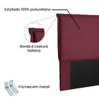 Cabeceira Sicília De Queen 160 Cm Veludo Marsala - Nexta Casa
