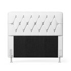 Cabeceira Sirius 140 De Casal Couro Artificial Branco