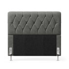 Cabeceira Sirius 195 Para Cama King Sued Cinza Aradecor