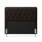 Cabeceira Sirius 195 Para Cama King Sued Marrom Aradecor